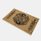 Buiten hier is er draak|Dungeon Dragon Doormat Deurmat (Schuin)