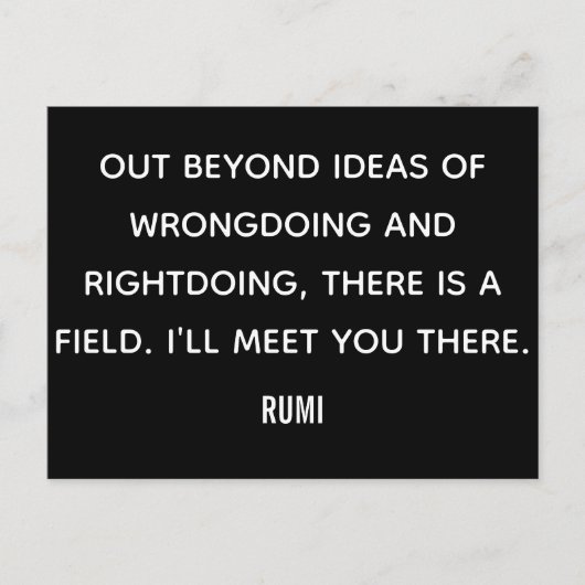 Buiten ideeën... Rumi Briefkaart (Voorkant)