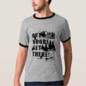 Buiten, kom daar! Collage T-shirt (Voorkant)