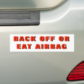 Buiten of Eat Airbag Bumpersticker (Op auto)