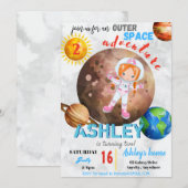 Buiten ruimteavontuur 2 de Kaart van de Uitnodigin (Voorkant / Achterkant)