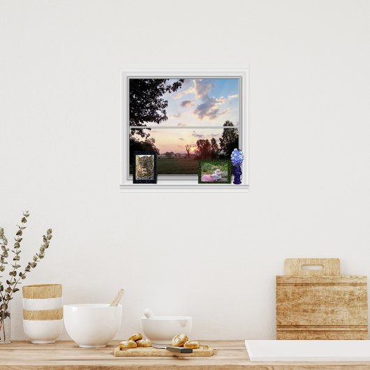 Buiten Uitzicht - Misty Morning Poster (Keuken)