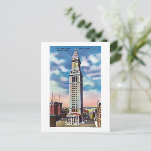 Buiten Uitzicht van Amerikaanse Custom House Briefkaart (Staand voorkant)