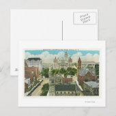 Buiten Uitzicht van Capitol Hill en Officiële Briefkaart (Voorkant / Achterkant)