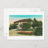 Buiten Uitzicht van Carnegie LibraryLakeport, CA Briefkaart (Voorkant / Achterkant)