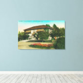 Buiten Uitzicht van Carnegie LibraryLakeport, CA Canvas Afdruk (Insitu (Houten vloer))