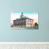 Buiten Uitzicht van City HallSalinas, CA Canvas Afdruk (Insitu (Houten vloer))