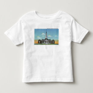 Buiten Uitzicht van Colby College Miller Library Kinder Shirts
