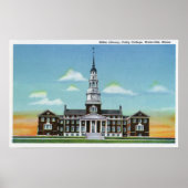Buiten Uitzicht van Colby College Miller Library Poster (Voorkant)