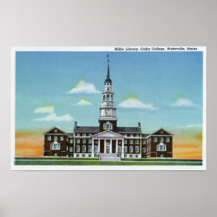 Buiten Uitzicht van Colby College Miller Library Poster