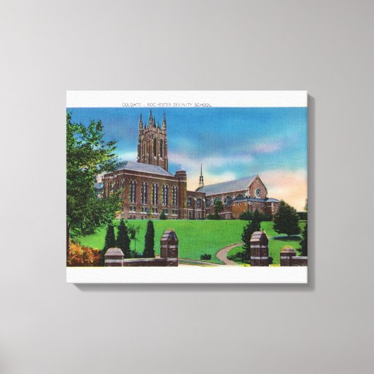 Buiten Uitzicht van Colgate Divinity School Canvas Afdruk (Voorkant)
