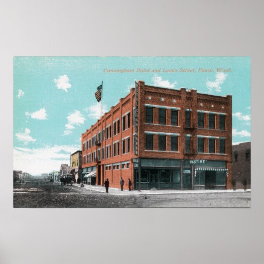 Buiten Uitzicht van Cunningham Hotel on Lewis St. Poster (Voorkant)