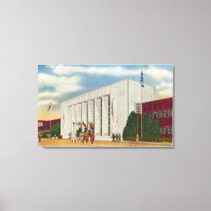 Buiten Uitzicht van de Administratie Bldg Canvas Afdruk