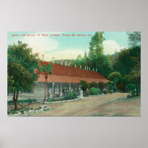Buiten Uitzicht van de bijlage en de hotelgronden Poster