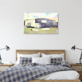 Buiten Uitzicht van de Buffalo Memorial Canvas Afdruk (Insitu (Slaapkamer))