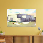 Buiten Uitzicht van de Buffalo Memorial Canvas Afdruk (Insitu (Woonkamer))