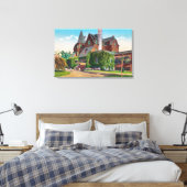 Buiten Uitzicht van de Club van Claremont Canvas Afdruk (Insitu (Slaapkamer))