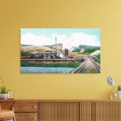 Buiten Uitzicht van de George Palmer Lumber Co. Canvas Afdruk (Insitu (Woonkamer))
