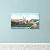 Buiten Uitzicht van de George Palmer Lumber Co. Canvas Afdruk (Insitu (Houten vloer))