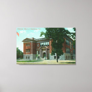 Buiten Uitzicht van de Grammatische School 2 Canvas Afdruk