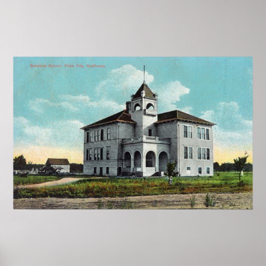 Buiten Uitzicht van de Grammatische School 2 Poster (Voorkant)