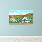 Buiten Uitzicht van de Green Hut Caf � Canvas Afdruk (Insitu (Houten vloer))