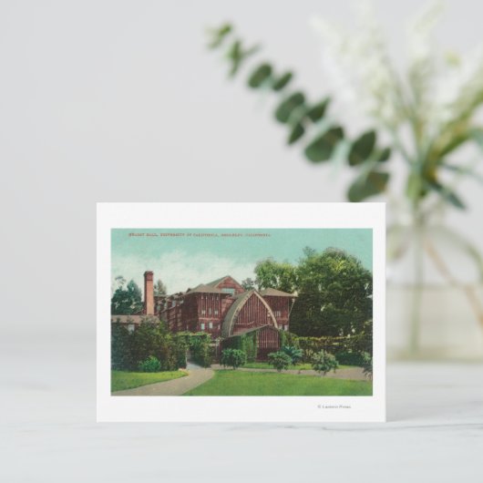 Buiten Uitzicht van de Hearst Hall, U van CA Briefkaart (Staand voorkant)