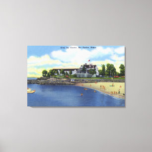 Buiten Uitzicht van de Hotel Bar Harbour Canvas Afdruk