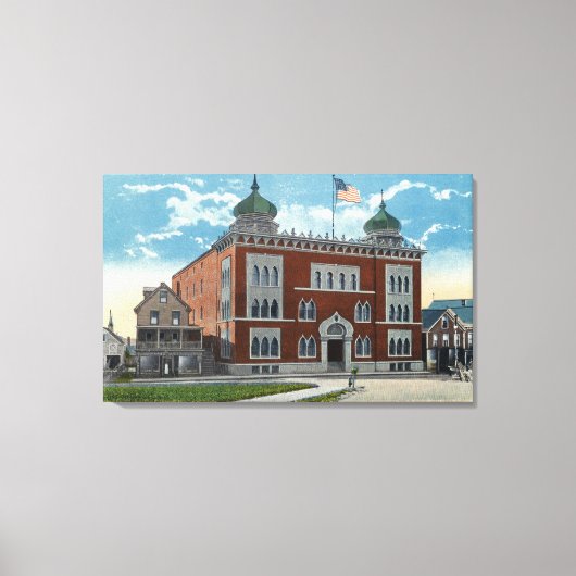 Buiten Uitzicht van de Korattempel, Shrine Canvas Afdruk (Voorkant)