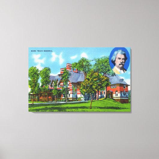 Buiten Uitzicht van de Mark Twain Memorial Canvas Afdruk (Voorkant)