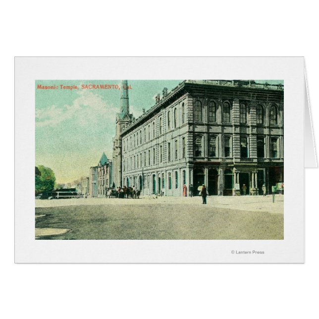 Buiten Uitzicht van de Masonic Temple (Voorkant Horizontaal)