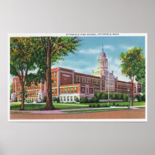 Buiten Uitzicht van de middelbare school Poster