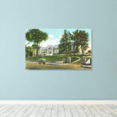 Buiten Uitzicht van de middelbare school van Kings Canvas Afdruk (Insitu (Houten vloer))