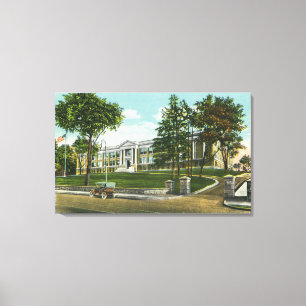 Buiten Uitzicht van de middelbare school van Kings Canvas Afdruk