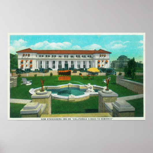 Buiten Uitzicht van de New Atascadero Inn Bungalow Poster (Voorkant)