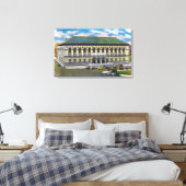 Buiten Uitzicht van de openbare bibliotheek Canvas Afdruk (Insitu (Slaapkamer))