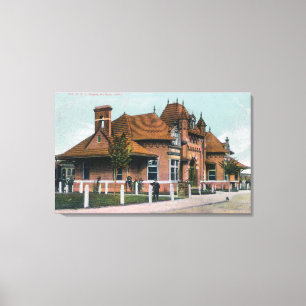 Buiten Uitzicht van de OSL-depot Nampa, ID Canvas Afdruk