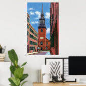 Buiten Uitzicht van de oude Noord-Kerk Poster (Thuiskantoor)