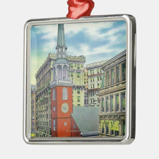 Buiten Uitzicht van de Oude Zuidelijke Kerk Metalen Ornament (Links)