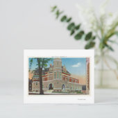 Buiten Uitzicht van de post Kantoor 3 Briefkaart (Staand voorkant)