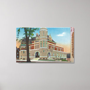 Buiten Uitzicht van de post Kantoor 3 Canvas Afdruk