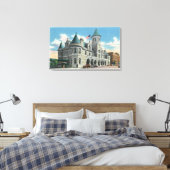 Buiten Uitzicht van de post Kantoor 4 Canvas Afdruk (Insitu (Slaapkamer))