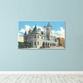 Buiten Uitzicht van de post Kantoor 4 Canvas Afdruk (Insitu (Houten vloer))