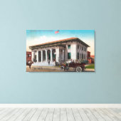 Buiten Uitzicht van de Post OfficeSanta Rosa, CA Canvas Afdruk (Insitu (Houten vloer))