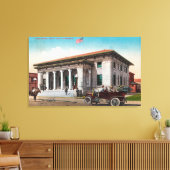 Buiten Uitzicht van de Post OfficeSanta Rosa, CA Canvas Afdruk (Insitu (Woonkamer))