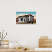 Buiten Uitzicht van de Post OfficeSanta Rosa, CA Poster (Keuken)