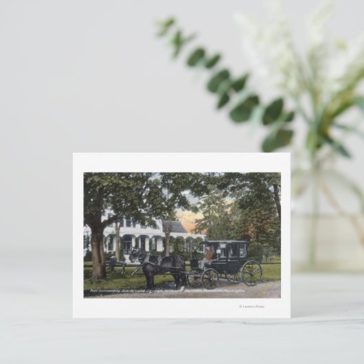 Buiten Uitzicht van de post Quarters Briefkaart (Staand voorkant)