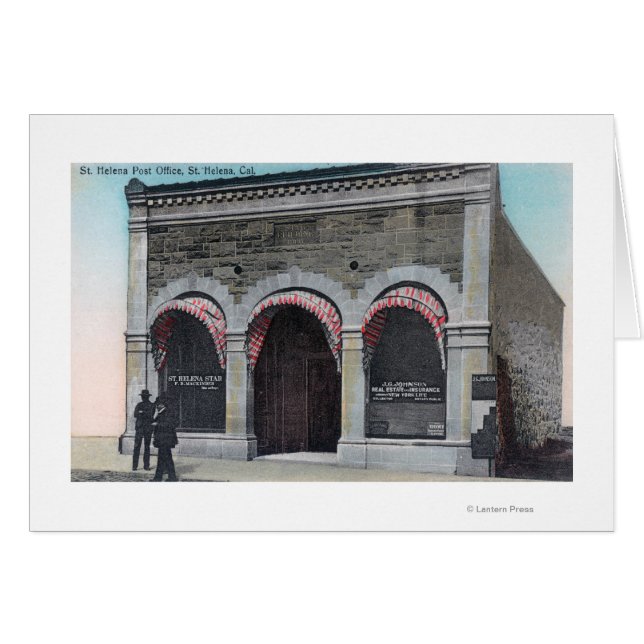 Buiten Uitzicht van de Sint-Helena Post-Kantoor (Voorkant Horizontaal)