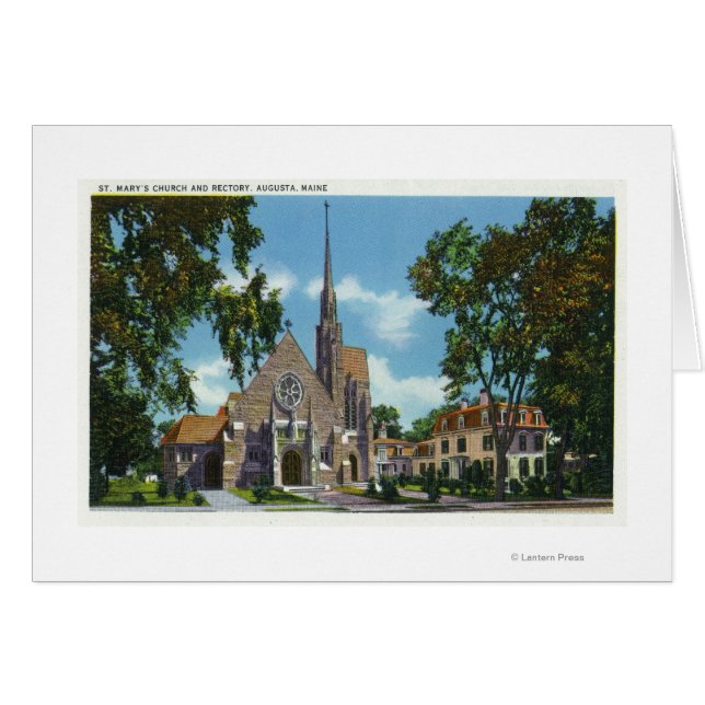 Buiten Uitzicht van de St. Mary's Church en Rector (Voorkant Horizontaal)