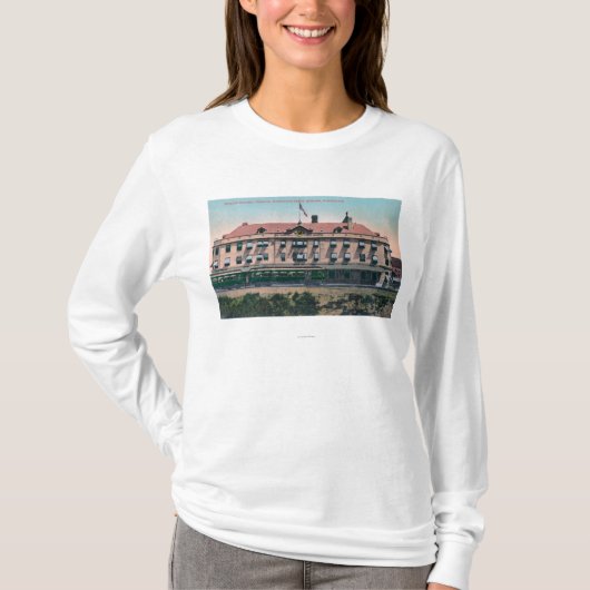 Buiten Uitzicht van de terminal en depot T-shirt (Voorkant)